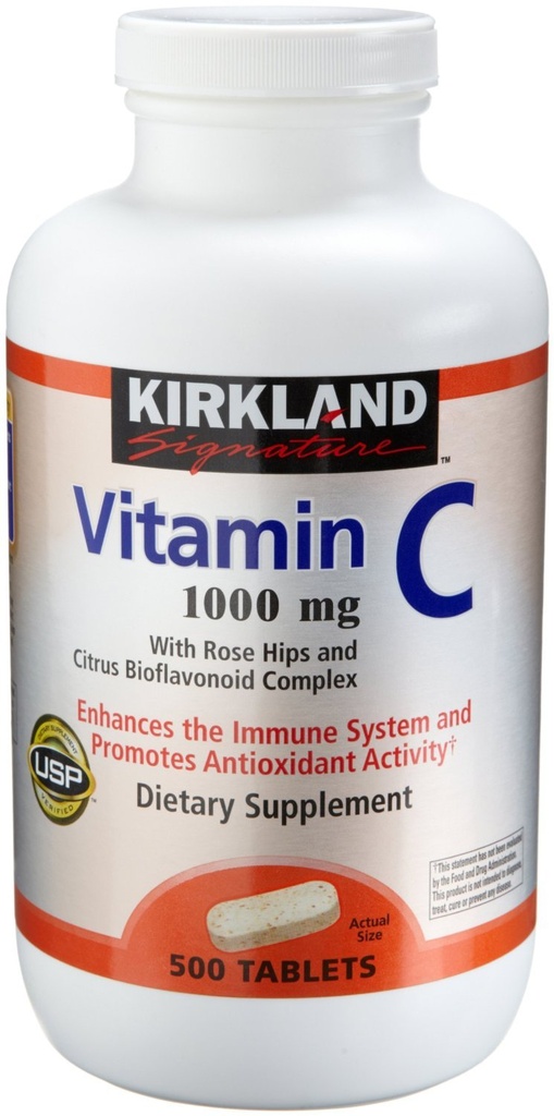 Kirkland Βιταμίνη C με Rose Hips και Citrus Bioflavonoid Complex (1000 mg), 1000- Count (( 1000 mg δισκία))