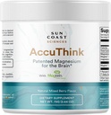 Sun Coast Science Sun Coast Sciences AccuThink - Πατενταρισμένος εγκέφαλος μαγνησίου - 2,64oz συμπλήρωμα μνήμης Brain Health, Sleep, Mood Boost - Συμπληρώματα γνωστικής υποστήριξης Μαγνήσιο Θρεονική βιταμίνη C