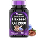tnvitamins Organic Flaxseed Oil Softgels: 2000 mg - 90 Softgels 