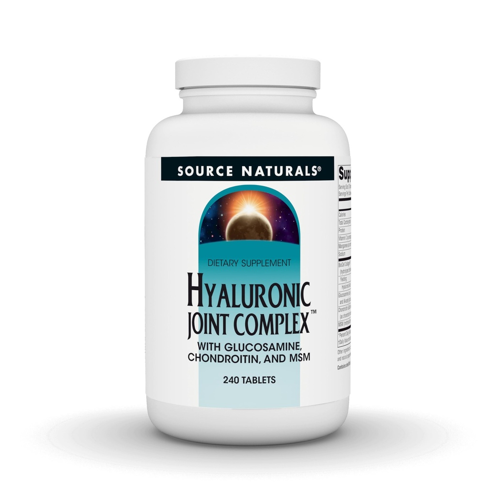Source Naturals Hyaluronic Joint Complex με Γλυκοσαμίνη, Χονδροϊτίνη & MSM Extra Strength - 240 Tablets
