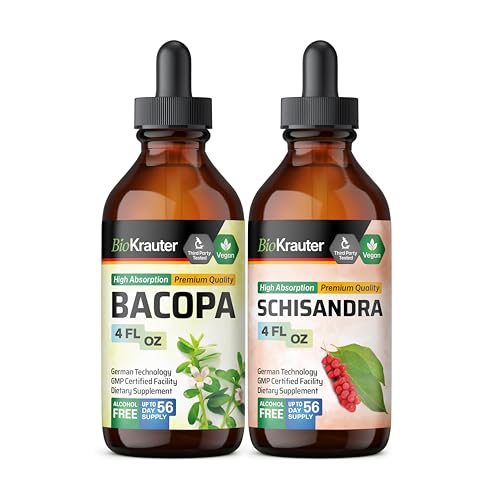 BIO KRAUTER Bacopa Βάμμα 4 Fl. Oz. & Schisandra Βάμμα 4 Fl. Oz.