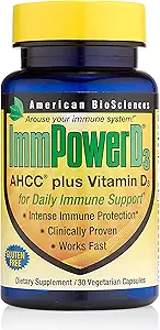 American BioSciences ImmpowerD3 AHCC + Βιταμίνη D3, 30 Count
