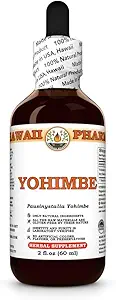 Yohimbe (Pausinystalia Yohimbe) Dry Bark Tincture, Made in Hawaii, All Natural, Vegan, Pure Liquid Extract - 2 fl.oz