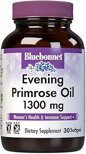 BlueBonnet Evening Primrose Oil for Women 1300mg Softgels - Cold Pressed - Γυναικείο Συμπλήρωμα Υγείας - Gamma-Linolenic Acid (GLA) - Μη ΓΤΟ, Χωρίς γλουτένη, Χωρίς σόγια, Γαλακτοκομικά - 90 Softgels
