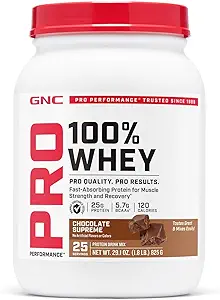 GNC Pro Performance 100% Whey Protein Powder 2.0, γρήγορη απορρόφηση για μυϊκή δύναμη και αποκατάσταση, cookies και κρέμα, 25 υπηρεσίες