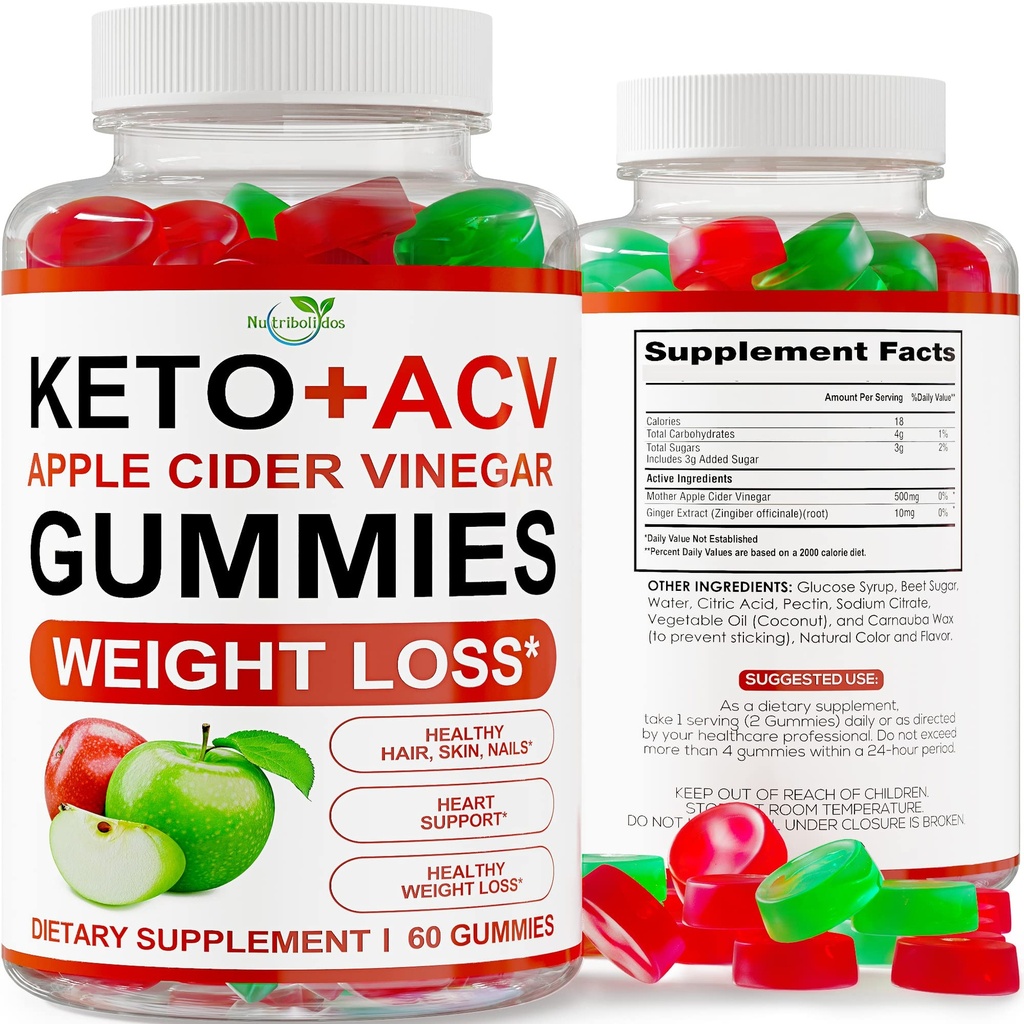 Keto ACV Gummies Advanced Weight Loss - ACV Keto Gummies για την απώλεια βάρους - Keto Gummy Supplement για γυναίκες και άνδρες - Καθαρισμός - Detox - Apple Cider Ξίδι - Made in USA