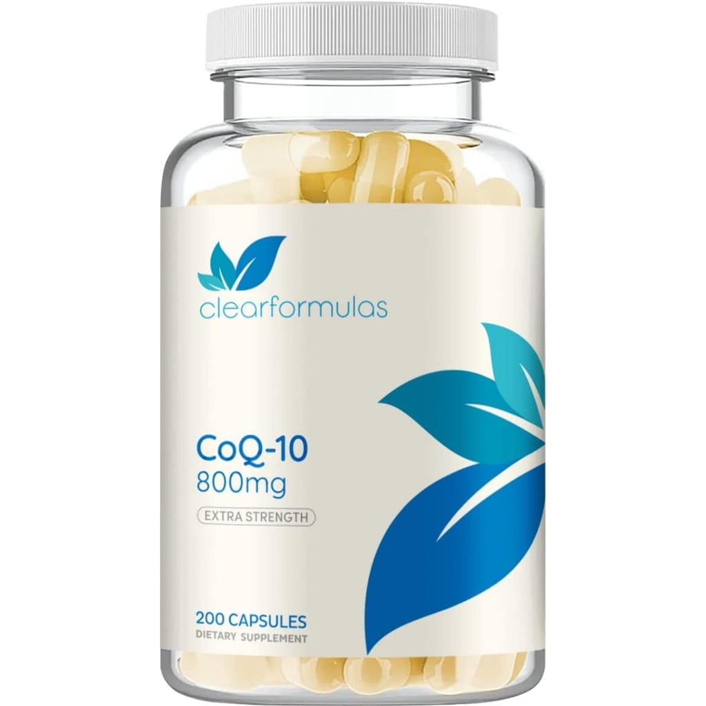 Επιπλέον δύναμη CoQ10 800mg - Γρήγορη απορρόφηση συνένζυμο Q10 800mg ισχυρό αντιοξειδωτικό για την καρδιακή ενέργεια και τη γήρανση Υποστήριξη - Υψηλή σταθερότητα CoQ10 Ubiquinone Caps - Made in a cGMP US Lab (100 services)