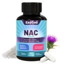 NAC Supplement, N-Acetyl Cysteine Capsules 800mg, N-Acetyl Supplement with Milk Thistle 200mg, Antioxidant Support, Vegan, GMOs-Free, NAC 90 Count (Pack of 1)