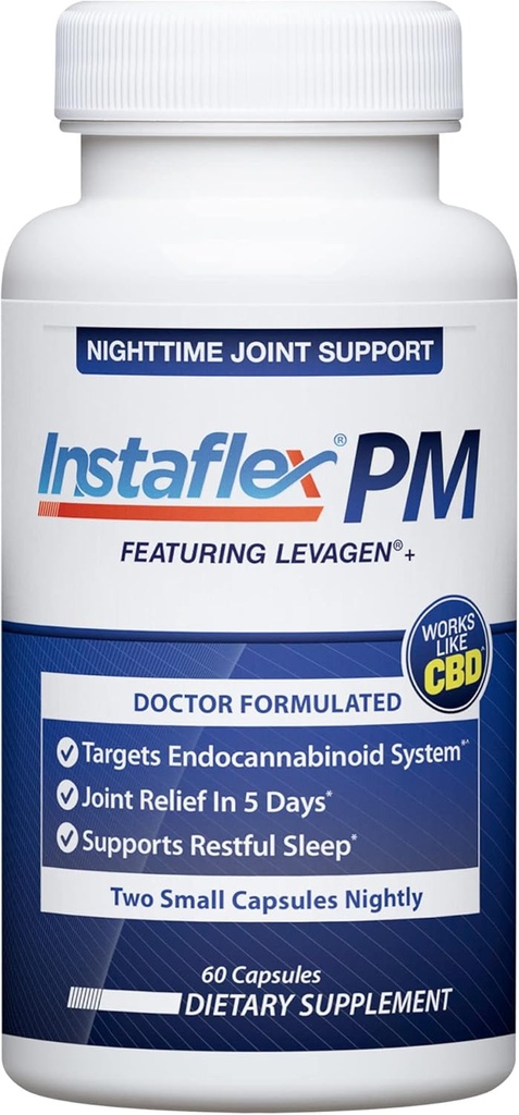 Instaflex PM Κοινή Υποστήριξη Νύχτας με Levagen, Tamaflex, GABA, Ashwagandha, εκχύλισμα Passionflower, Κινητικότητα, Υποστήριξη Ύπνου - 60 Capules