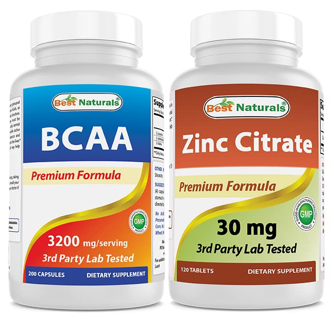 Best Naturals BCAA 3200mg & Κιτρικός ψευδάργυρος 30 mg
