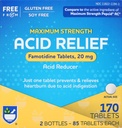 Rite Aid Acid Reducer, Maximum Strength Famotidine Tablets, 20 mg - 2 Bottles, 85 Count Each (170 Count Total) 