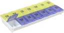 EZY DOSE (14-Day) AM/PM Pill Planner, Medicine Case, Vitamin Organizer Box, 2X-Large Locking Compartments to Secure Prescription Medication and Prevent Accidental Spilling, Color May Vary, BPA Free
