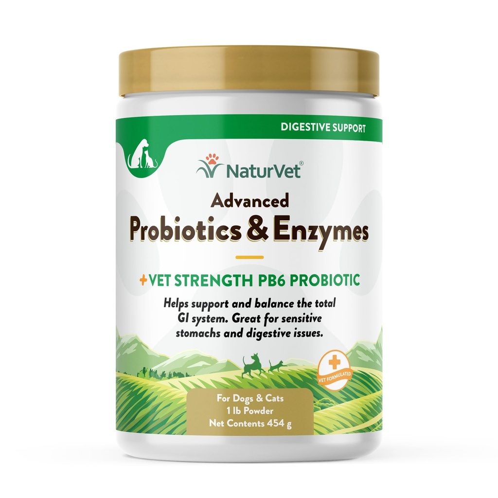 NaturVet – Advanced Probiotics & Enzymes - Plus Vet Strength PB6 Probiotic 