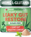 Yuve Gut Health Restore, Vegan & Non-GMO Leaky Gut Repair Supplements, Helps to Relief Bloating, Heartburn, Constipation, Gas & SIBO, with L-Glutamine, Licorice, & Aloe, Pharmaceutical Grade, 30 Servers