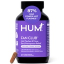 HUM Fan Club Εμμηνόπαυση Προβιοτικό συμπλήρωμα, Συμπληρώματα ελεύθερης εμμηνόπαυσης οιστρογόνων για γυναίκες, μη ορμονικές, υποστηρίζει την ενέργεια & καυτές αναλαμπές, εκχύλισμα σπόρων σταφυλιών & Rβέντα Σιβηρίας, 30 κάψουλες Vegan
