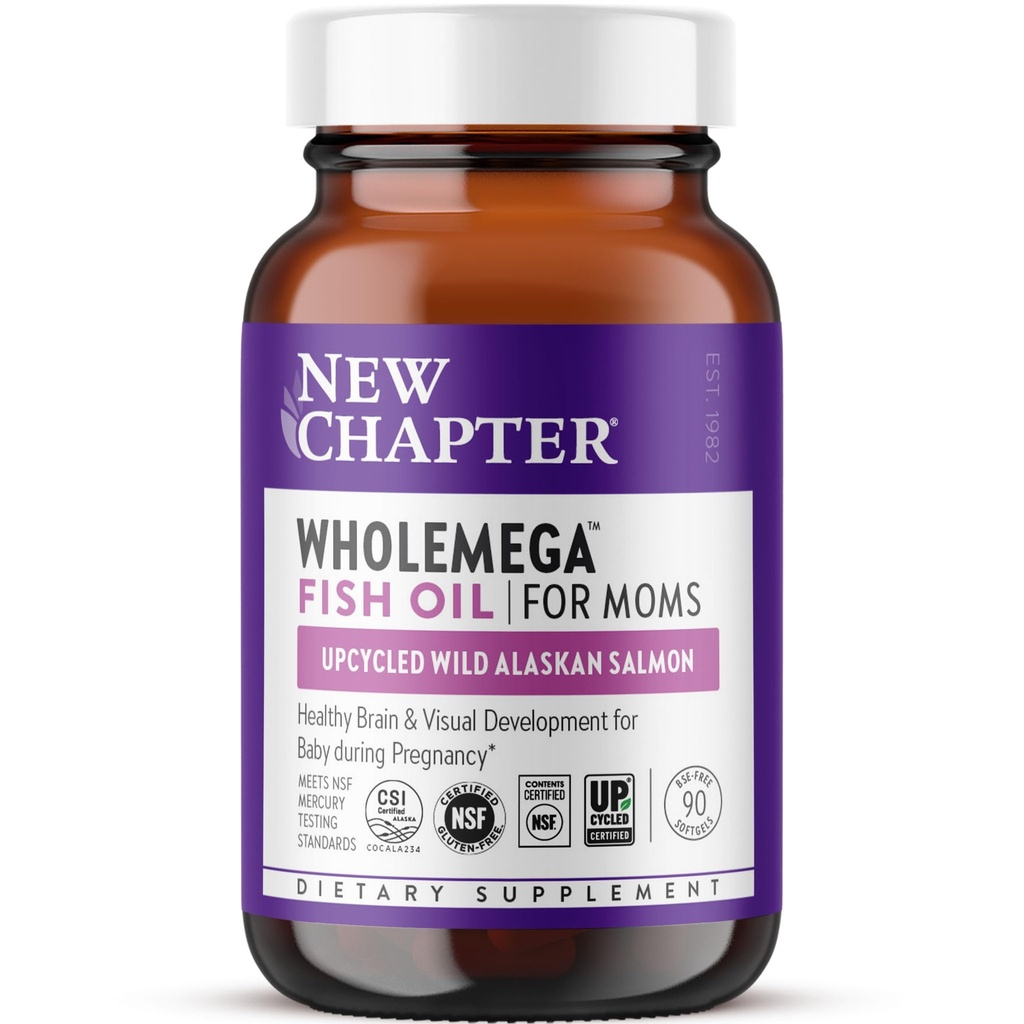Νέο κεφάλαιο Whoemega για Moms συμπλήρωμα ιχθυελαίου, μικροσκοπικές κάψουλες, 2000mg ανά υπηρεσία, προγεννητική DHA με Omega-3 + βιταμίνη D3 για προγεννητική & μεταγεννητική υποστήριξη, 500mg κάθε - 90 Count