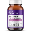 New Chapter Wholemega for Moms Fish Oil Supplement, Tiny Capsules, 2000mg per Serving, Prenatal DHA with Omega-3 + Vitamin D3 for Prenatal & Postnatal Support, 500mg Each - 90 Count
