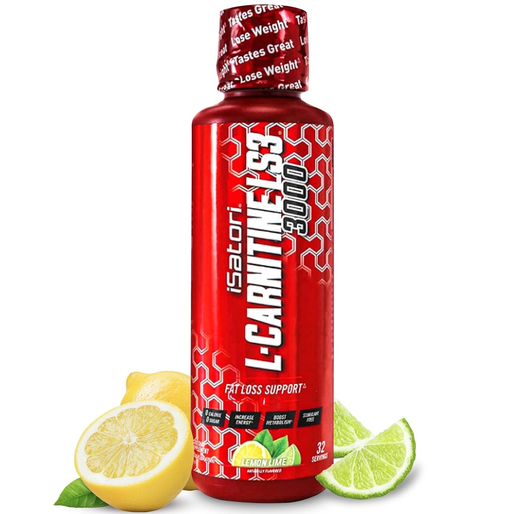 iSatori L-καρνιτίνη LS3 3000, τριπλό-λευκό υγρό L Carnitine συμπλήρωμα, με ακετύλιο & ταρτάρι, διεγερτικό ελεύθερη ενέργεια, χαμηλή θερμίδες, ζάχαρη ή γλουτένη, Κετο-φίλια, λεμόνι Lime (32 εξυπηρετούν)
