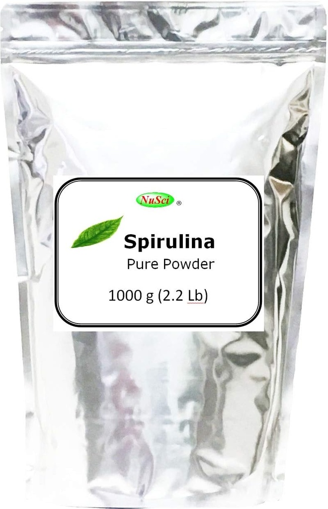 Βιολογικά αναπτυσσόμενη σκόνη Spirulina 1000g (1.0Kg, 2.2 lb) χύδην καθαρό φρέσκο GMO δωρεάν μη-ακτινοβολημένο