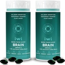 iwi ζωή Εγκέφαλος Omega-3, 120 Softgels (60 Services), Vegan Plant-based Algae Omega-3 με EPA + DHA, Εστίαση, μνήμη και υποστήριξη Mood Συμπλήρωμα διατροφής, Κριλ & Fish Oil Εναλλακτική, Δεν Fishy Επίγευση