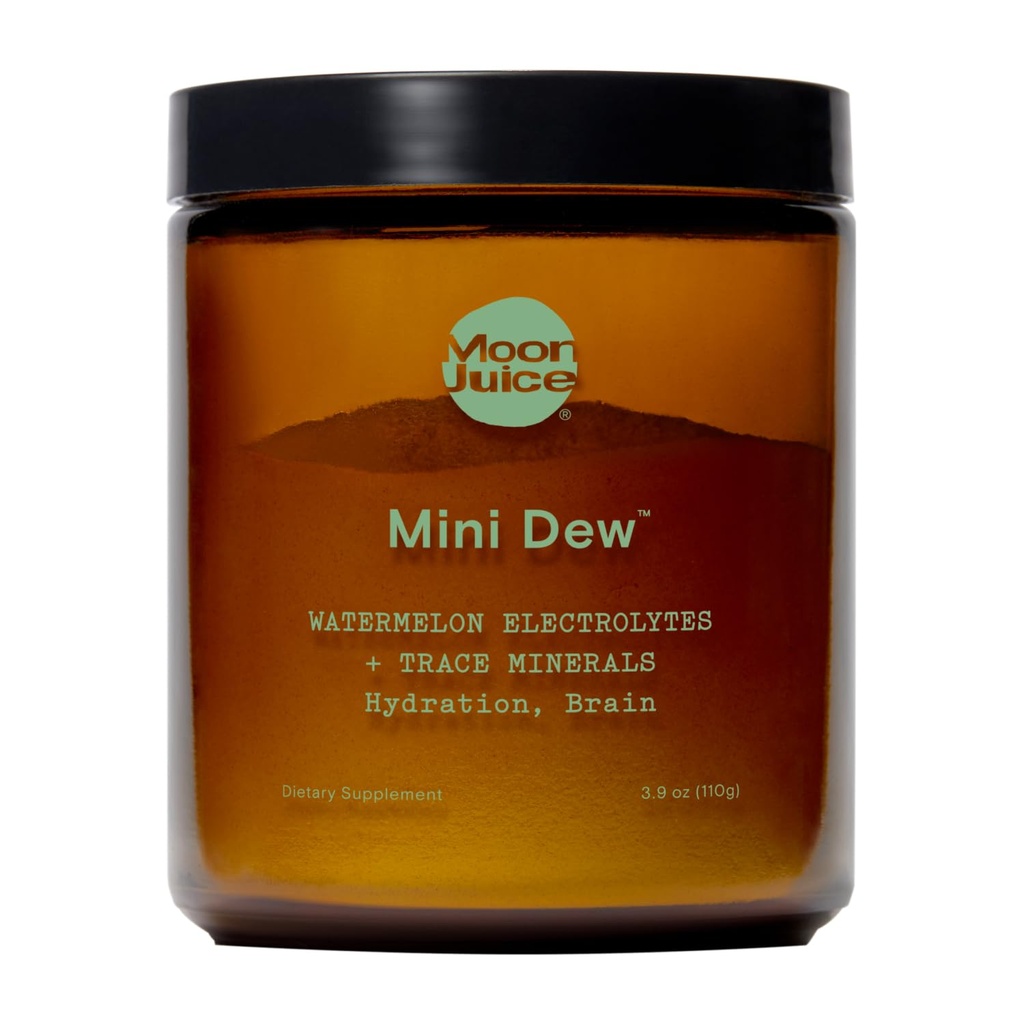 Moon Juice Mini Dew Electrolytes Powder - Sugar Free Minerals & Electrolyte Hydration Powder for Instant Hydration & Brain Support - Magnesium, Calcium, Potassium, Pink Salt, Watermelon, 30 Servings