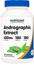 Nutricost Andrographis Extract 450mg, 180 κάψουλες χορτοφαγίας - Μη ΓΤΟ & Χωρίς γλουτένη