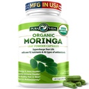 PURA VIDA MORINGA Κάψουλες Ενιαίας Προέλευσης Moringa Σκόνη Βιολογικό. Καθαρό φύλλο Moringa. Ενέργεια, Μεταβολισμός, & Ανοσολογική Υποστήριξη. 120ct. 500mg Caps.
