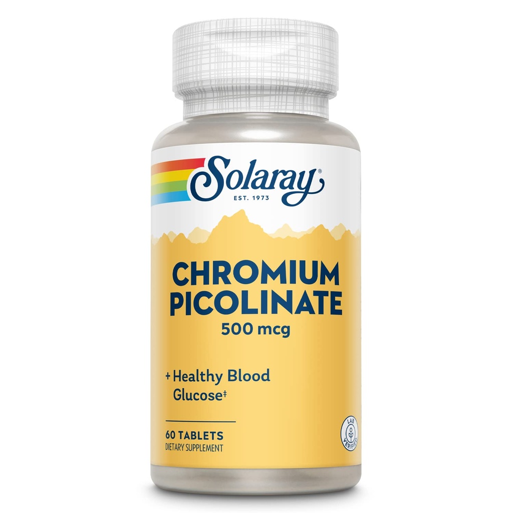 Solaray Chromium Picolinate δισκία, 500 mcg 