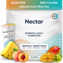Πακέτα Ενυδάτωσης Nectar - Packets σκόνης ηλεκτρολυτών - Χωρίς ζάχαρη & 0 θερμίδες - Βιολογικά Υγρά Φρούτων Καθημερινή IV Ηλεκτρολύτες Σκόνη για Αφυδάτωση Ανακούφιση & Επανυδάτωση (Tropical Variety 30 Pack)
