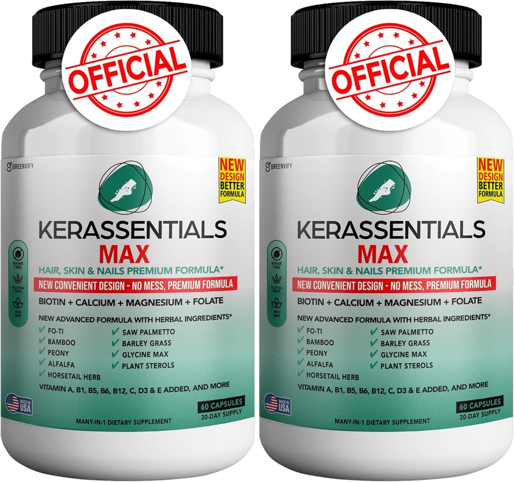 Kerassentials Max - Hair, Skin & Nails συμπλήρωμα υποστήριξης 