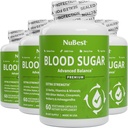 NuBest Blood Sugar - Premium Formula with Bitter Melon, Ashwagandha, Cinnamon, Chromium, Magnesium, Vitamins, Alpha Lipoic Acid, Cayenne Pepper - Υποστήριξη Υγιεινή ζάχαρη αίματος - Συσκευασία 4