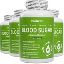 NuBest Blood Sugar - Premium Formula with Bitter Melon, Ashwagandha, Cinnamon, Chromium, Magnesium, Vitamins, Alpha Lipoic Acid, Cayenne Pepper - Υποστήριξη Υγιεινή ζάχαρη αίματος - Συσκευασία 4