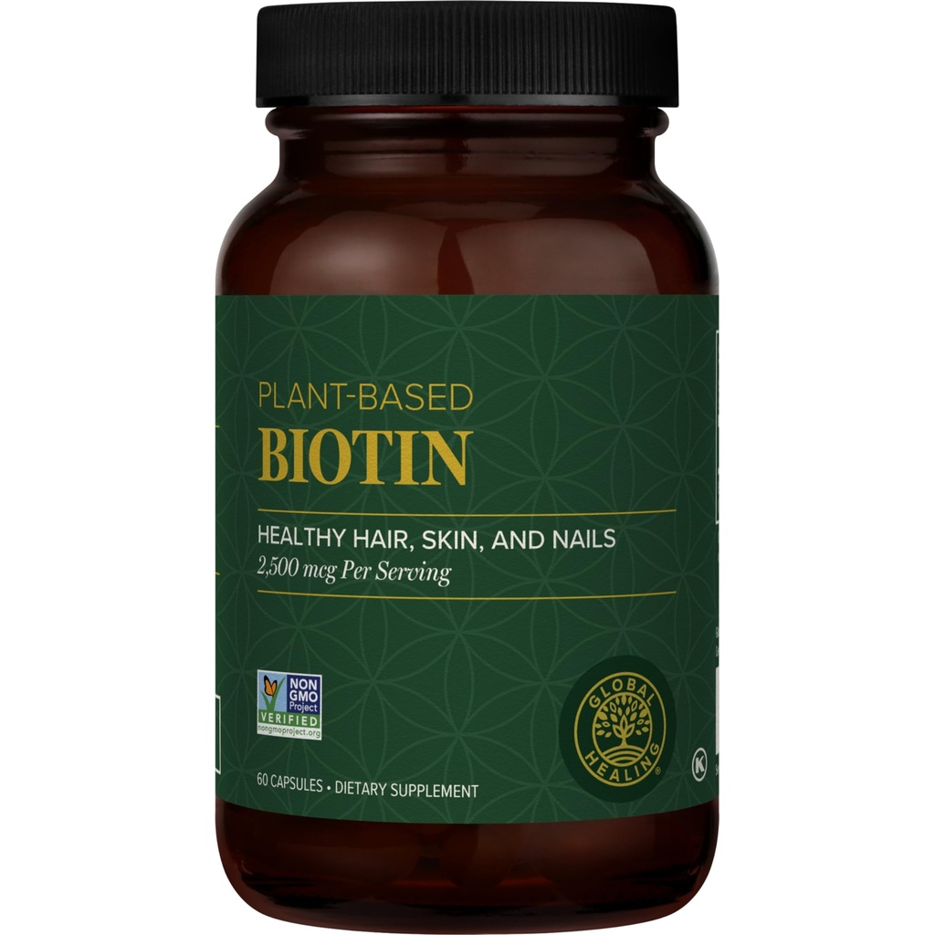 Global Healing Center - Βιοτίνη (Vitamin B7) Βιοτίνη για την ανάπτυξη των μαλλιών συμπλήρωμα Βιταμίνες, υποστηρίζει Radiant Δέρμα, και ισχυρότερη νύχια, απώλεια μαλλιών Βιταμίνες για γυναίκες και άνδρες, περισσότερο από 1000mcg