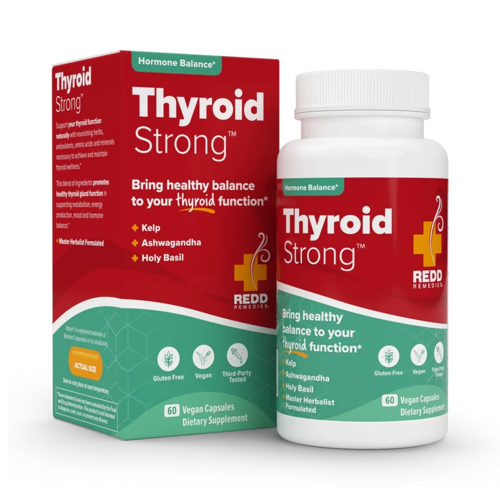 Reddd Remedes, Thyroid Strong, υποστηρίζει υγιή Thyroid λειτουργία και ισορροπία, 60 Vegan κάψουλες