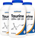 Nutricost Taurine 1000mg; 400 Capsules (3 Bottles)