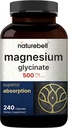 NatureBell Μαγνήσιο Γλυκινικό Κάψουλες 500mg & Βιταμίνη Β Σύμπλεγμα για τις γυναίκες 240 Veggie Κάψουλες Bundle Pack 