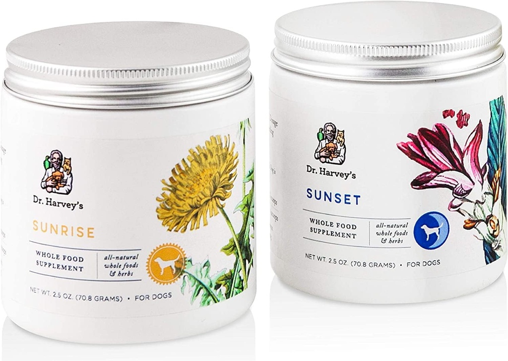 Dr. Harvey's Solaris ανοσοποιητική υποστήριξη ολόκληρο συμπλήρωμα τροφίμων για σκύλους, πρωί και βράδυ Φόρμουλα, 2,5 ουγγιά (2 πακέτο)