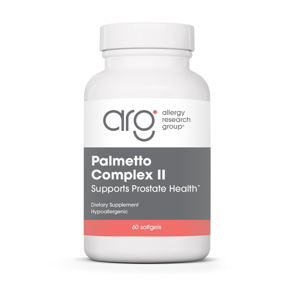 Allergy Research Group Palmetto Complex II - Υποστήριξη Prostate, Saw Palmetto για άνδρες & γυναίκες, με λυκοπένιο, Pumpkin Seed Oil, ψευδάργυρος - 60 Count
