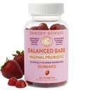 Cheeky Bonsai, Vaginal Probiotic Gummies for Women - Balanced pH, Healthy Odor, and Flora Support - 5 Billion CFUs - Juicy Strawberry Flavor, 60 Count