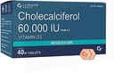 Πουριτανοί Βιταμίνη D3 60000 IU - Μασώμενη Χοληκαλσιφερόλη Συμπλήρωμα βιταμίνης D για γυναίκες & άνδρες - 40 δισκία