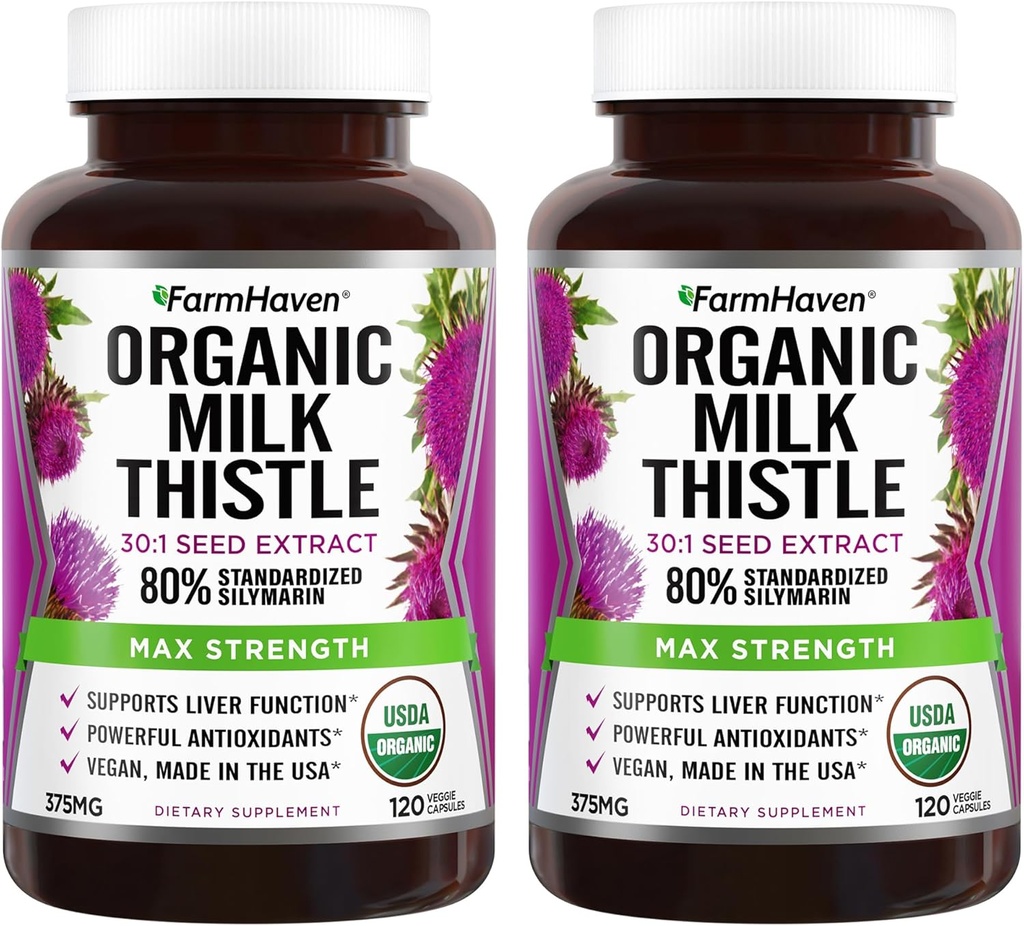 FarmHaven USDA Organic Milk Thistle Κάψουλες 