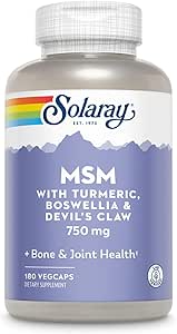 Καψάκια Solaray MSM, 750 mg, 180