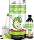 Βότανο Καλής Κατάστασης Soursop Graviola Liquid Drops 12 Fl Oz - 15X Δύναμη Βιολογικό Guanábana Soursop Leaves Extract for Gut Health, Cell & Immune Support Serene Soursop Drops - Vegan, Non-GMO, Made in USA