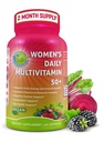 Women's Daily Multivitamin 50 Plus - Vegan methylated Multivitamin for Women 50 and Over with Biotin, Organic Superfoods & Lutein - Eye, Energy, Gut & Optimal Health Support - Easy to Swallow Caps