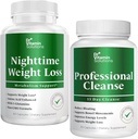 DR VITAMIN SOLUTIONS Nighttime Fat Burner & 15 Day Cleanse για Μπλόφα & απώλεια βάρους, Bundle, 90 Caps