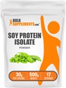 BulkSupplements.com Απομονωμένη σκόνη πρωτεΐνης σόγιας - Vegan Protein Powder, Unflavored - Pure & Gluten Free, 30g ανά Σερβίρισμα, 500g (1.1 lbs) (Pack of 1)