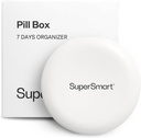 SuperSmart - Pill Box Organizer 7 Ημέρες με 1 Λεπίδα κοπής για τα δισκία - Travel Size Item - Μικρή Αποθήκευση για Συμπληρώματα & Φάρμακα - Εύκολη στη Χρήση με 7 Μεγάλα Διαμερίσματα 