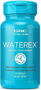 GNC Total Lean Waterex, Βοηθά στην ρύθμιση της ισορροπίας νερού, Ενισχυμένο με ζωτικά ηλεκτρολύτες, 60 κάψουλες