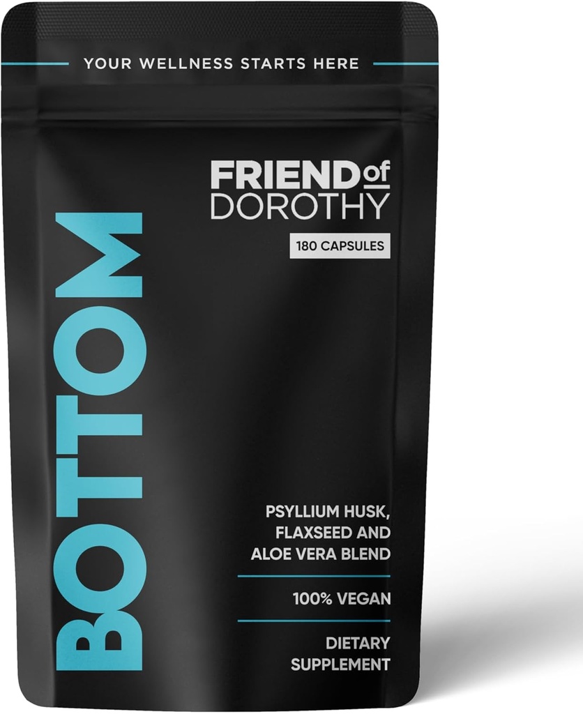 Bottom Fiber συμπλήρωμα για την απροσπέλαστη ώρα προετοιμασίας - βοηθά στην προώθηση της πυγμής κανονικότητα - Psyllium Husk Based - για τους άνδρες που κάτω, Vegan κάψουλες