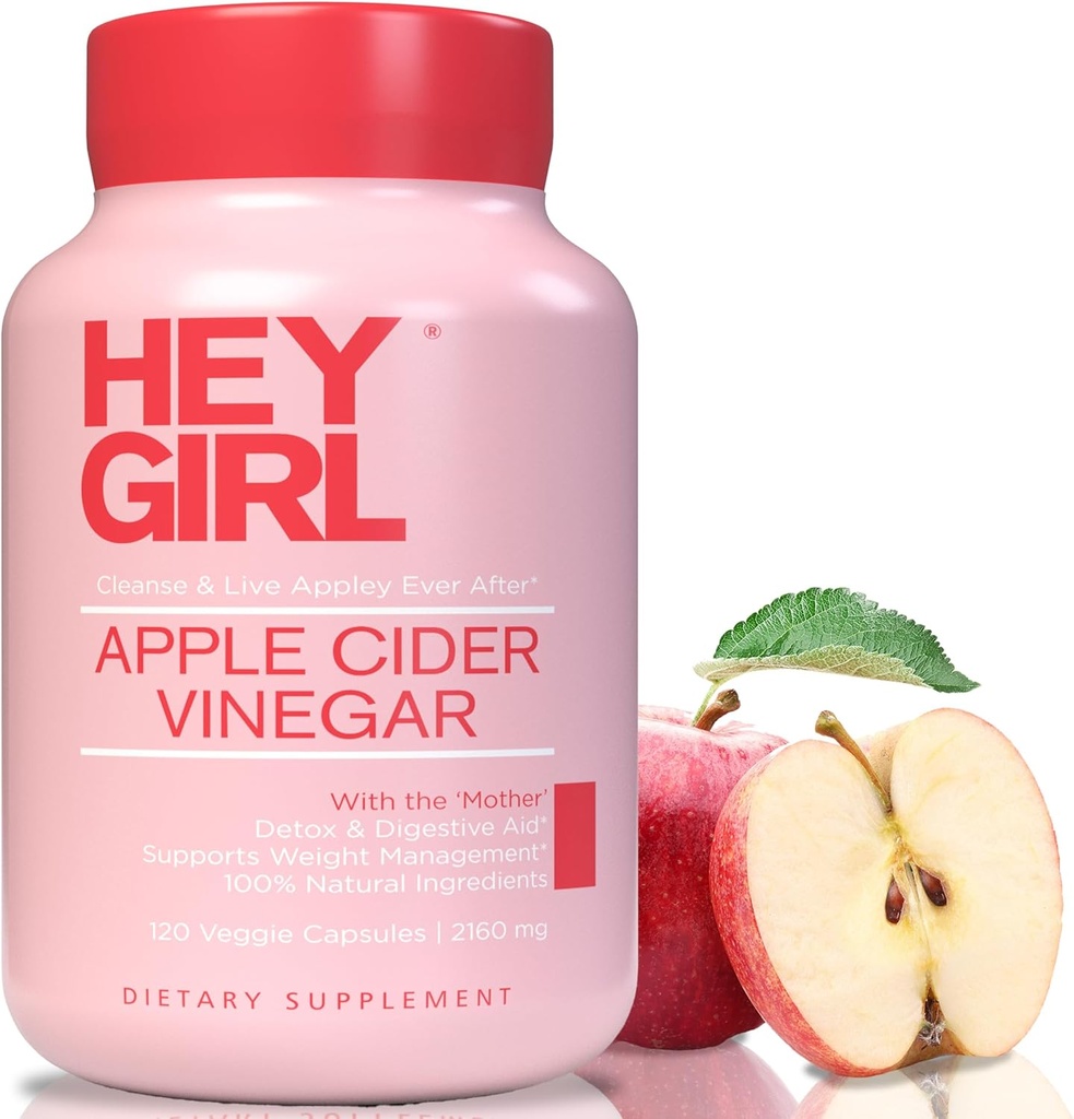 Apple Cider Vinegar Capsules with The Mother - 2160mg Apple Cider Vinegar Pills with Cayenne Pepper - 120 Vegan ACV Capsules with Mother for Detox Cleanse, Keto, Digestion & Bloating